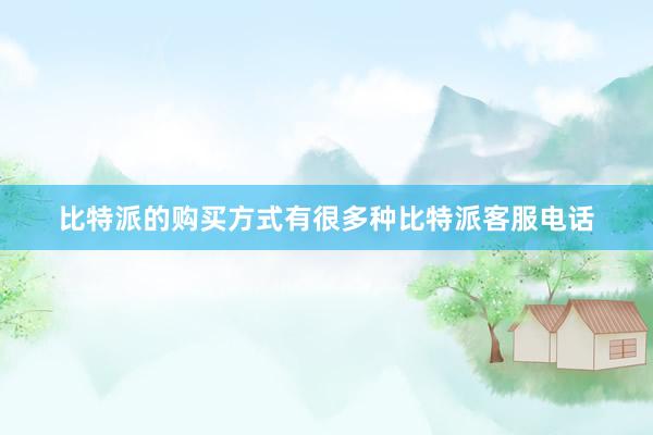 比特派的购买方式有很多种比特派客服电话