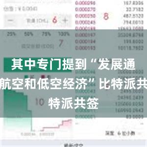 其中专门提到“发展通用航空和低空经济”比特派共签