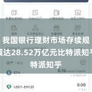 我国银行理财市场存续规模达28.52万亿元比特派知乎